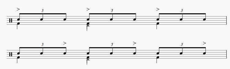 3拍子ドラムソロの練習 変拍子のアプローチ1