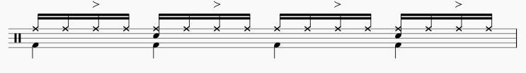 16ビート ドラムパターン
